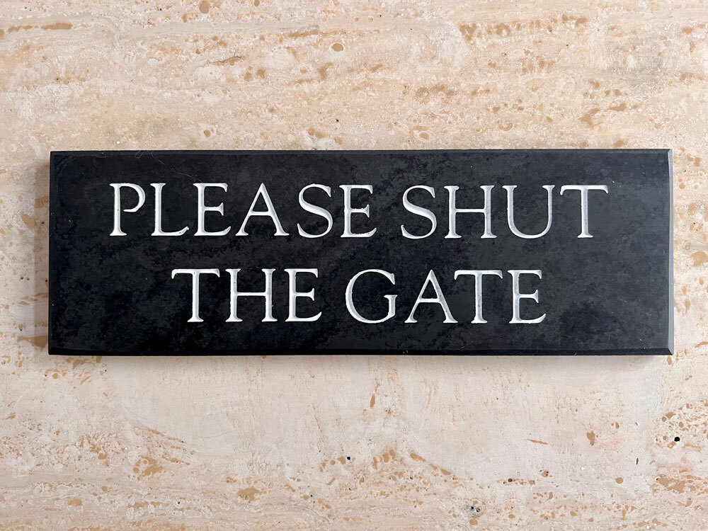 Please Shut The Gate Sign Welsh Slate House Signs